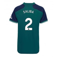 Arsenal William Saliba #2 Tredjedrakt Kvinner 2023-24 Kortermet